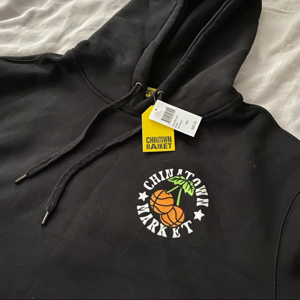 Chinatown Market - Keeping the Game Fresh Black Basketball Cherries Hoodie | NEW - Picture 2 of 4